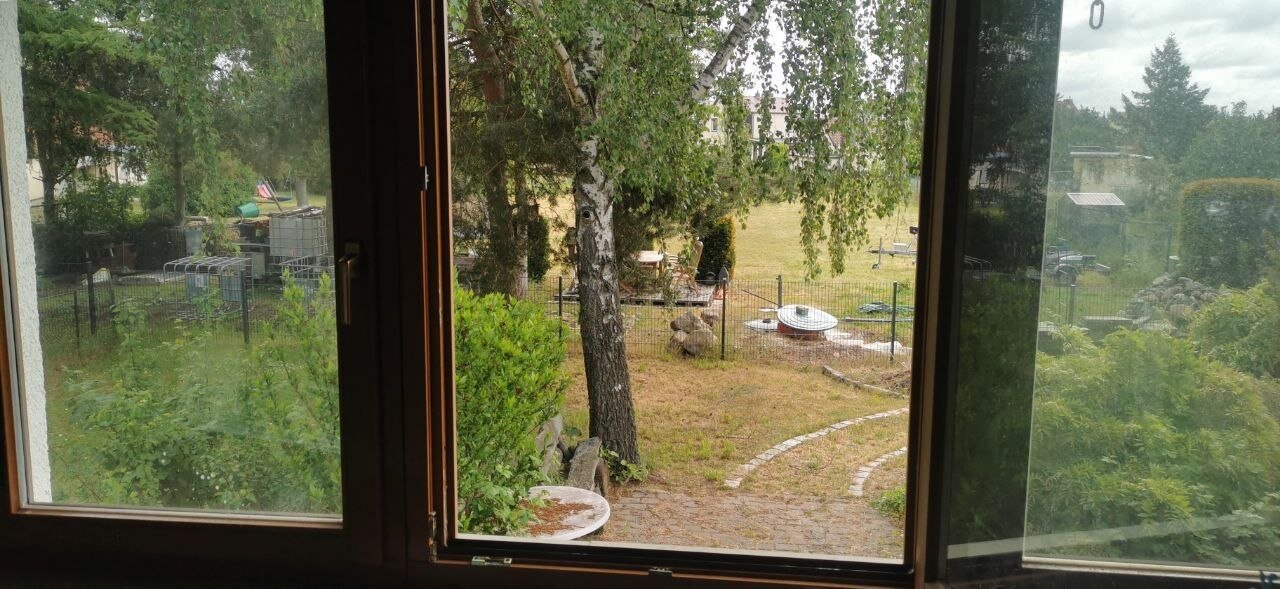 Blick aus dem Anbau