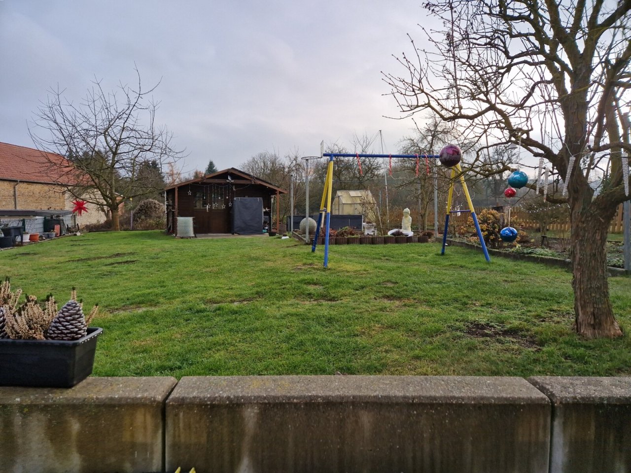 Blick auf das Grundstück