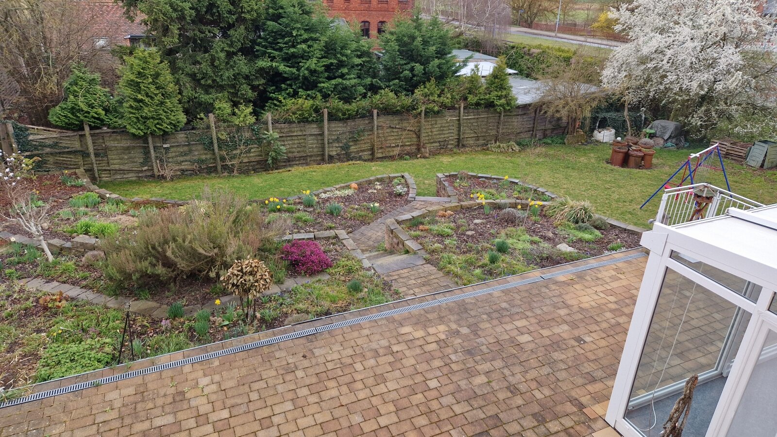 Blick auf das Grundstück