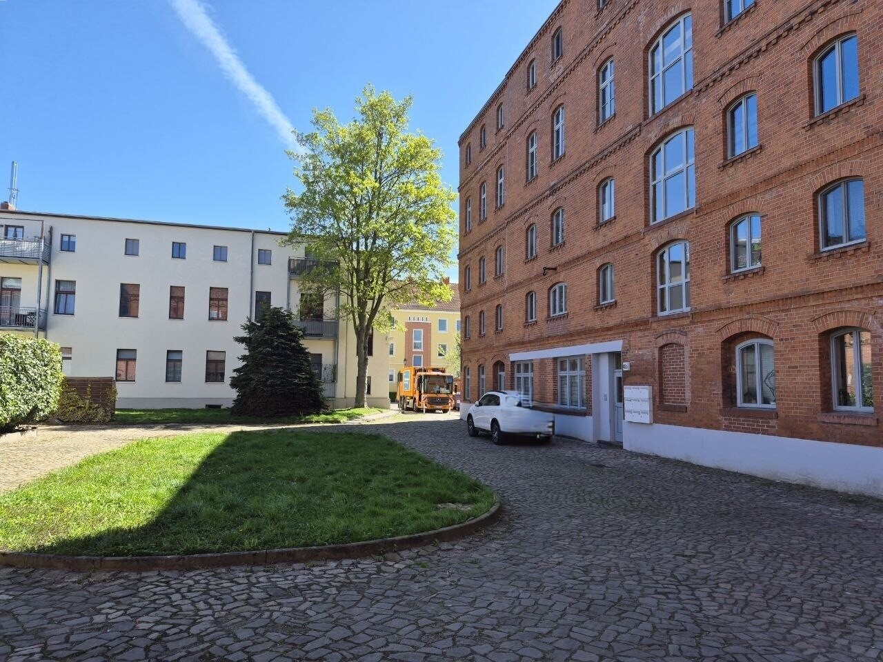 Blick auf die Wohnanlage